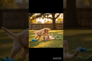 Cutest Puppies Have a 'Joke Fight' - Wait for the funny bark! 🐾#dog