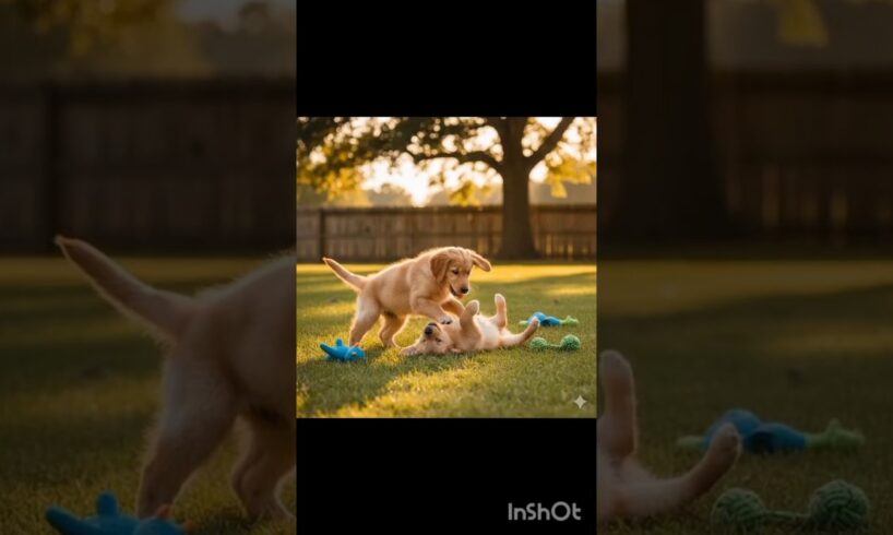 Cutest Puppies Have a 'Joke Fight' - Wait for the funny bark! 🐾#dog