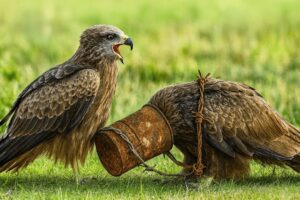 Emotional Rescue Moment as Rangers Save a Baby Hawk’s Mother Stuck in a Metal Bucket 🆘🦅