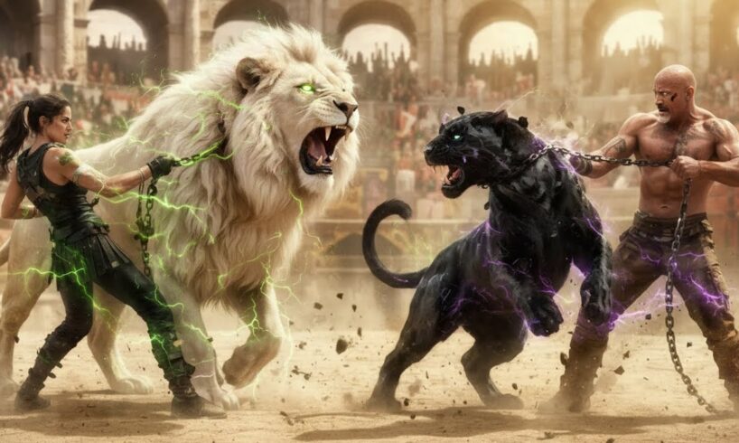 ⚔️ Epic White Lion vs Stone Panther | Wild Animal Fights | Shocking Outcome!