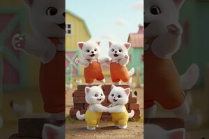 🌾🐶 Funny Dancing Puppies & Kittens at the Farm – Cutest Pets Quartet Ever! 🐶🌾 #shorts