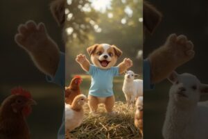 Funny Puppy Dancing on a Haystack 🐶🌾 Cutest Farm Dog Shorts | #Shorts #DogDance