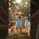 Funny Puppy Dancing on a Haystack 🐶🌾 Cutest Farm Dog Shorts | #Shorts #DogDance