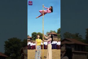 Girl Shows Amazing Balance Skills On Bamboo Pole | People Are Awesome (AI)