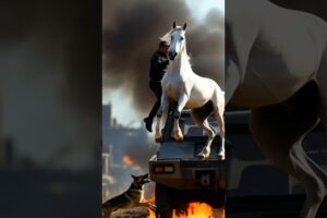 Hero Dog Warns Driver Just in Time – Saves Horse from Burning Car #dog #rescue #animalhero