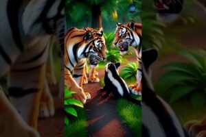 Honey badger vs Tiger, Animal fights.#wildanimals #animals #animalshorts #animalfight #animalrescue