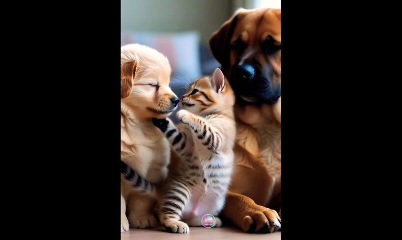 Instant Mood Booster 😍 Cute Animals Playing Together Like One Big Happy Family