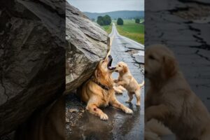 Kind Man Rescues Golden Retriever Trapped Under a Large Rock #animalrescue #dog #goldenretriever
