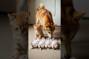Kittens Cry for Mom and a Gentle Puppy Rescue Moment #cute #puppies #kittens