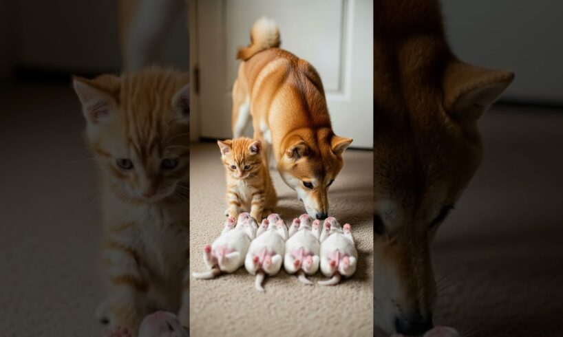 Kittens Cry for Mom and a Gentle Puppy Rescue Moment #cute #puppies #kittens