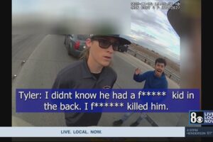 Las Vegas police release video of deadly road-rage shooting: 'My kid is dead'