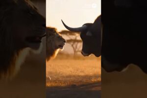 Legendary Lion 🦁 vs Ruthless Bull 🐂 wild Animal Fights #fighting #lion #lionheartv #animals #wild