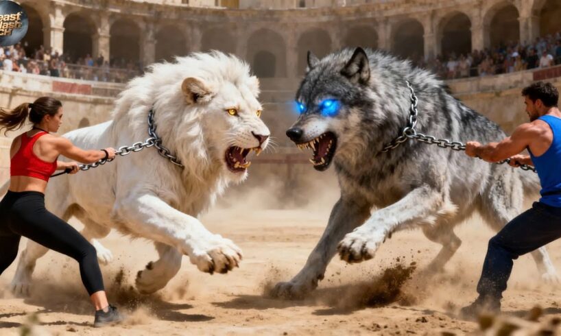🦁 Legendary White Lion vs Savage Wolf | Arena Clash | Who Wins?
