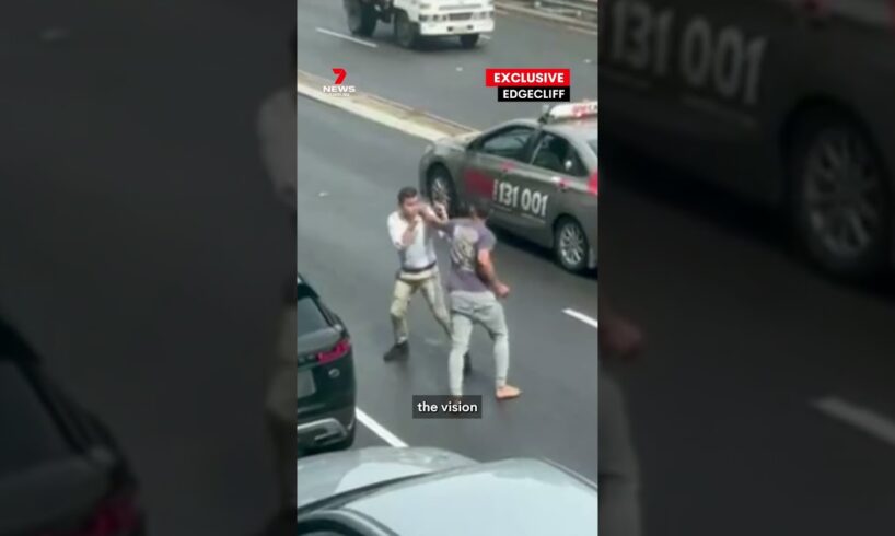 Nasty fight erupts on a busy Sydney road | 7NEWS