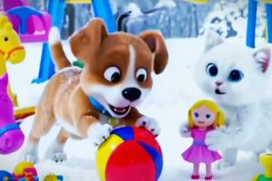 Naughty Baby Animals Playing in the Snow! 🤣 Who is the Fastest Runner? | Funny Kids Cartoon