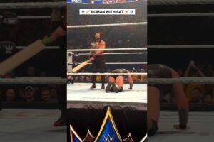 Roman Reigns Destroys Bronson Reed With Cricket Bat WWE Crown Jewel 💀🏏 #RomanReigns #WWE #CrownJewel