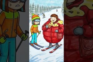 This Skiing Accident Had Me DEAD 💀⛷️ #funny #fails #shorts