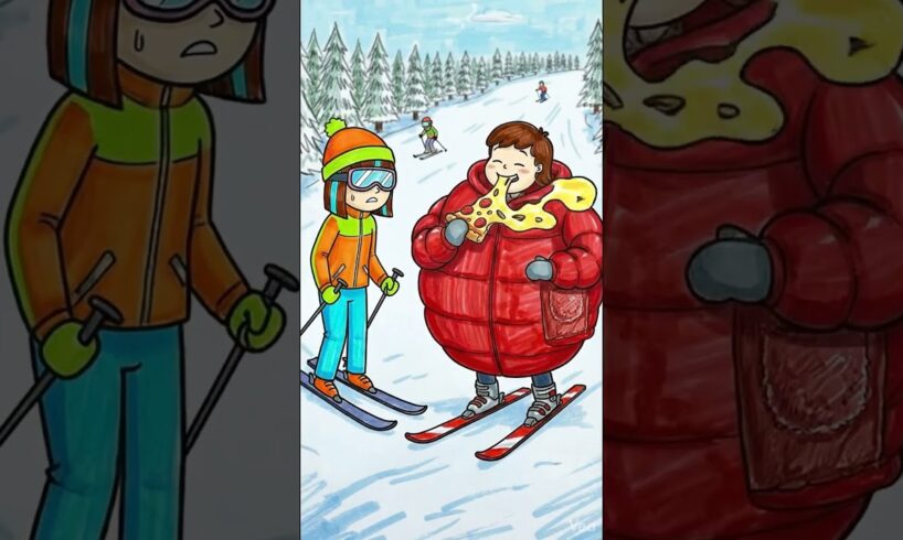 This Skiing Accident Had Me DEAD 💀⛷️ #funny #fails #shorts