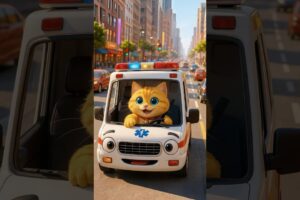 😻✨ Unexpected Hero! Cute Kitten Jumps Into Ambulance to Save the Day! 🚑 #spla9