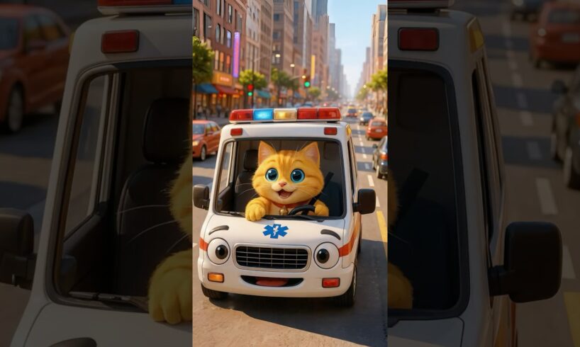 😻✨ Unexpected Hero! Cute Kitten Jumps Into Ambulance to Save the Day! 🚑 #spla9