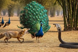 Wild Beauty Turns Dangerous: Peacocks vs Fox vs Cobra | animal fights