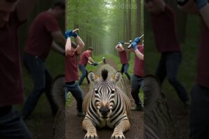 rescue human zebra giant log #top6videos #animalrescue #animals #shorts