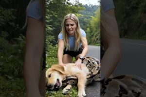 A Kind Girl Rescues Helpless The Puppy from the Snake that preyed on it.