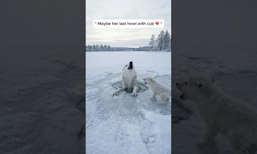 A Tiny Wolf Cub Saves His Freezing Mother | Animal Rescue #animals #rescue #wildlife