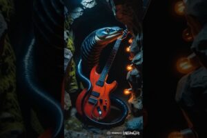 A snake is playing with a guitar and dancing to impress fish #cuteanimals #funny #animals
