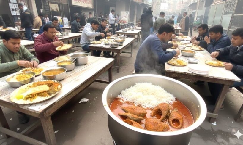 Aam Admi Ka Bangali Mach Bhater Hotel Kolkata | Veg Thali Start 40 Rs/ Only | India Street Food