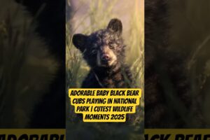 Adorable Baby Black Bear Cubs Playing in National Park | Cutest Wildlife Moments 2025
