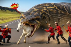 Animal Rescue | Brave Boy Rescues White Horse from Giant Python Attack