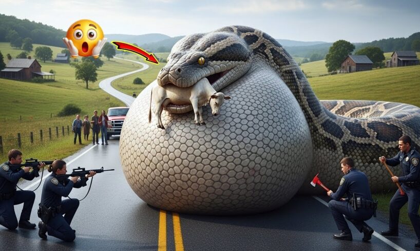 Animal Rescue | Brave Rescue Team Saves White Cow from Giant Python Attack