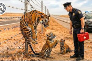 Animal Rescue Man Saves Tiger Trapped in Barbed Wire for Days #34