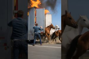 Brave K9 Dog Saves Horses From Disaster #dog #rescue #animals