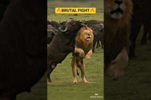 Buffalo Vs Lion – Shocking Animal Fight in the Wild! #animalfight #wildlife #animals