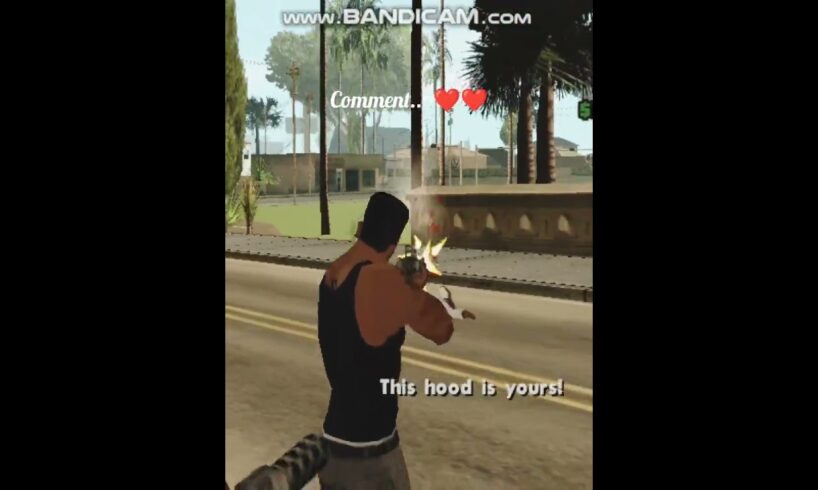 CJ Attacks Purple Gang Hood 💜 | GTA San Andreas Gang War Action 🔥. #gta #shorts