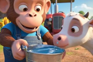 Cute Monkey King’s Farm Adventure: Heroic Animal Rescues & Fun Farming Life!