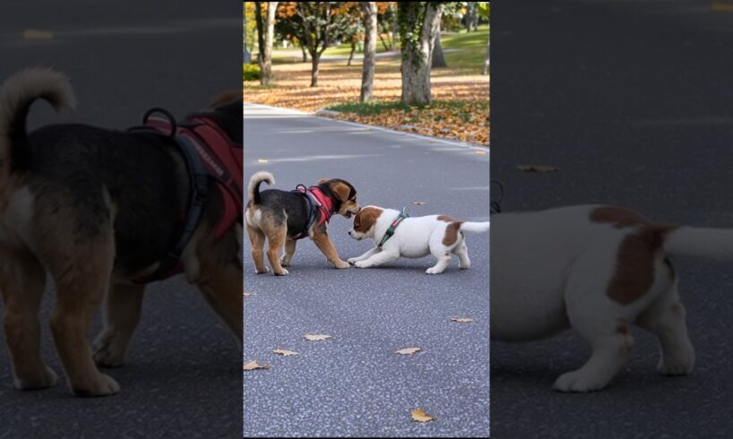 Cute Puppies Playing Funny Video #puppy #cute #dog #funny #viral #shorts