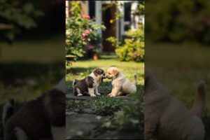 Cute Puppies Playing Funny Video #puppy #dog #funny #viral #shorts