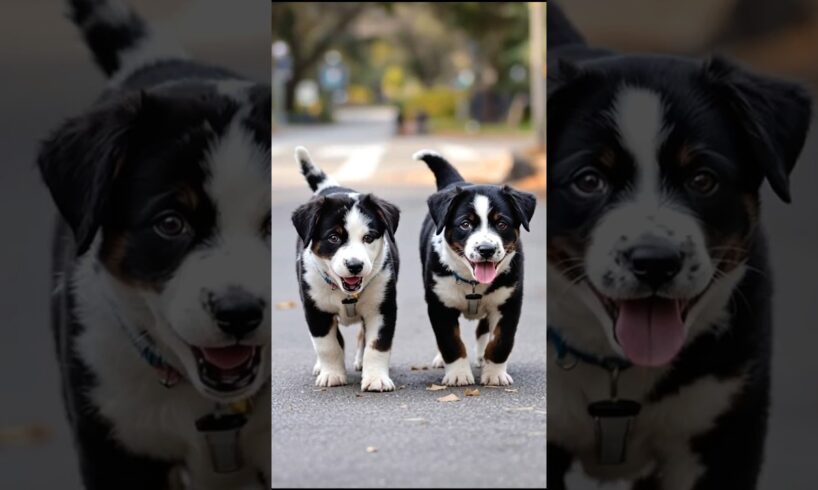 Cute Puppies Walking Funny Video #puppy #dog #funny #viral #shorts