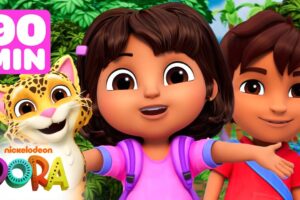 Dora's Rainforest Animal Rescues for 90 Minutes! 🐆 #3 | Dora & Friends