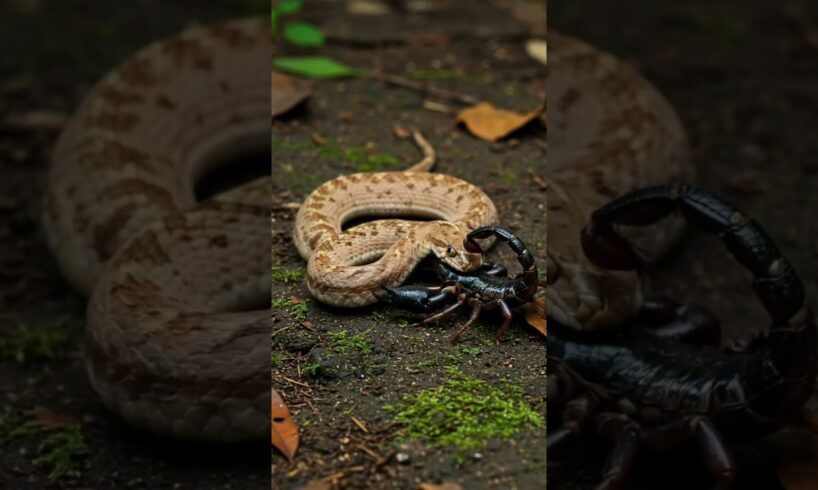 Epic Battle: Scorpion vs Snake – Who Will Win? 🐍🦂 #animalfight   #animals #wildlifebattle #snake