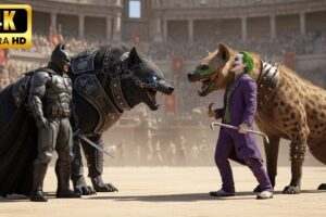 ⚔️ Ferocious BATMAN Wolf  🆚 Massive JOKER Hyena | Ultimate Wild Animal Fights Showdown
