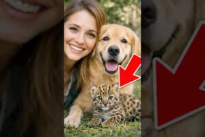 Golden Retriever Saves a BABY Leopard. #shorts #rescue