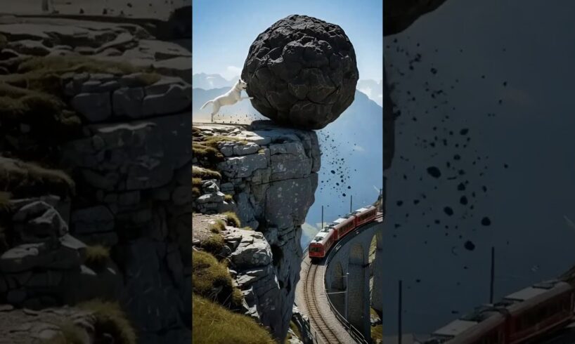 Golden Retriever Warn a Train of Incoming Landslide  #goldenretriever #dog  #animalrescue