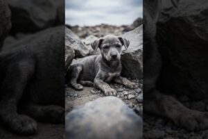 Gray Puppy Trapped Under Rocks Fights to Survive | Real Animal Rescue Story