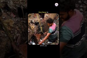 Hero Climbs Into Garbage Drain to Save Animal! 🦸♂️🐾 #kindnessmatters  #rescue #shorts