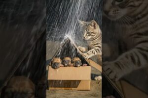 Hero Kitten Leads a Woman to Save Newborn Puppies | Emotional Rescue Story  #kitten #animalrescue