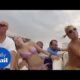 Horrifying moment boat passengers are injured after accident